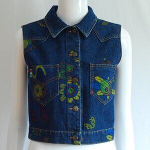 Moschino Junior Peace & Love Denim Vest - Italy